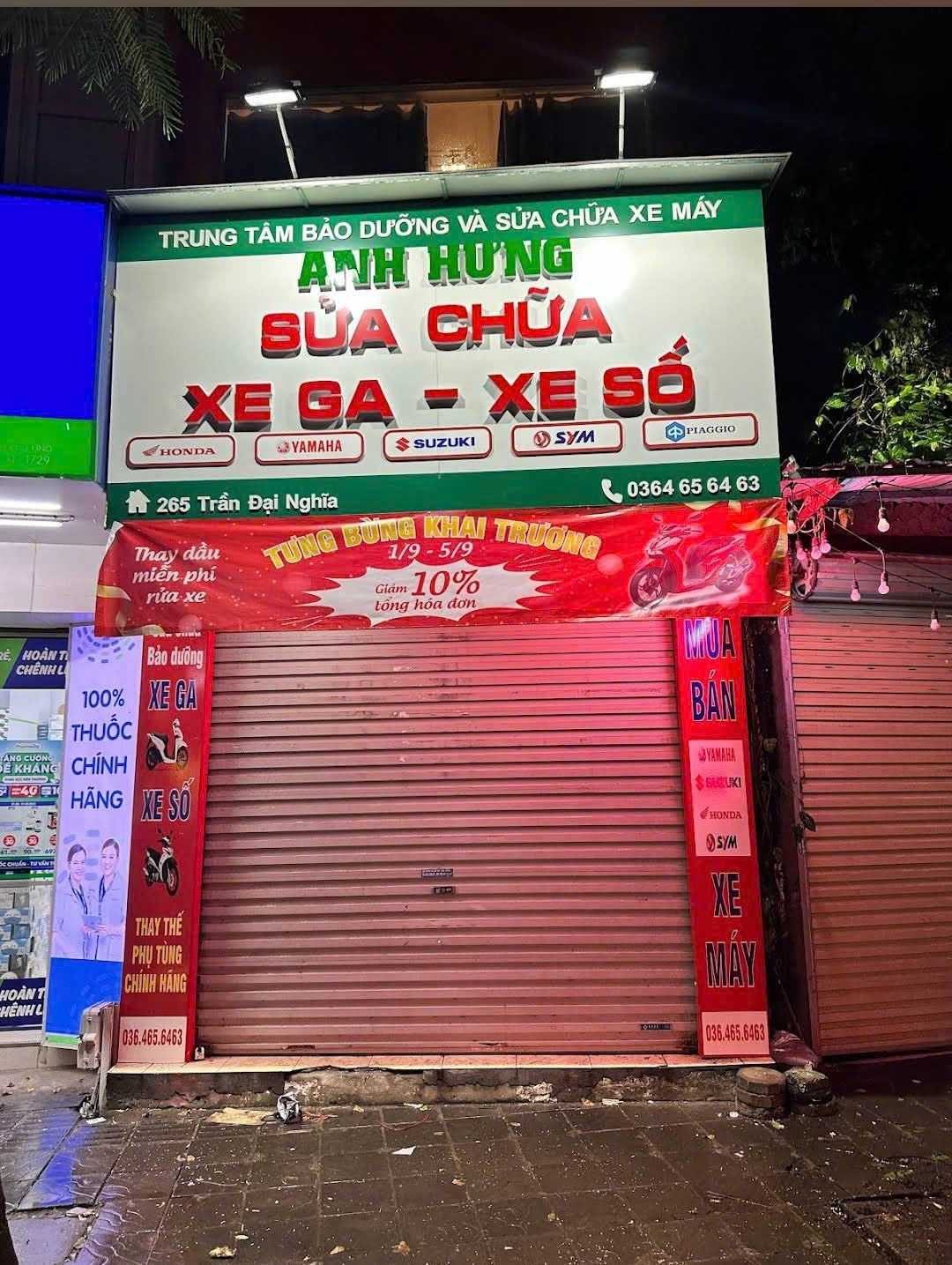 Sửa chữa xe máy anh Hưng